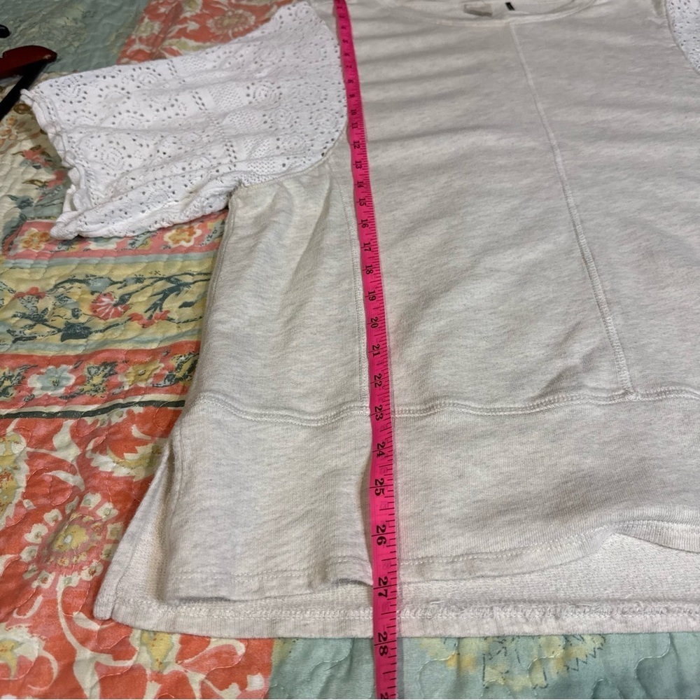 Anthropologie Akemi Kin Coro Dolman Crochet Knit Pullover Sweatshirt Large - Picture 11 of 13